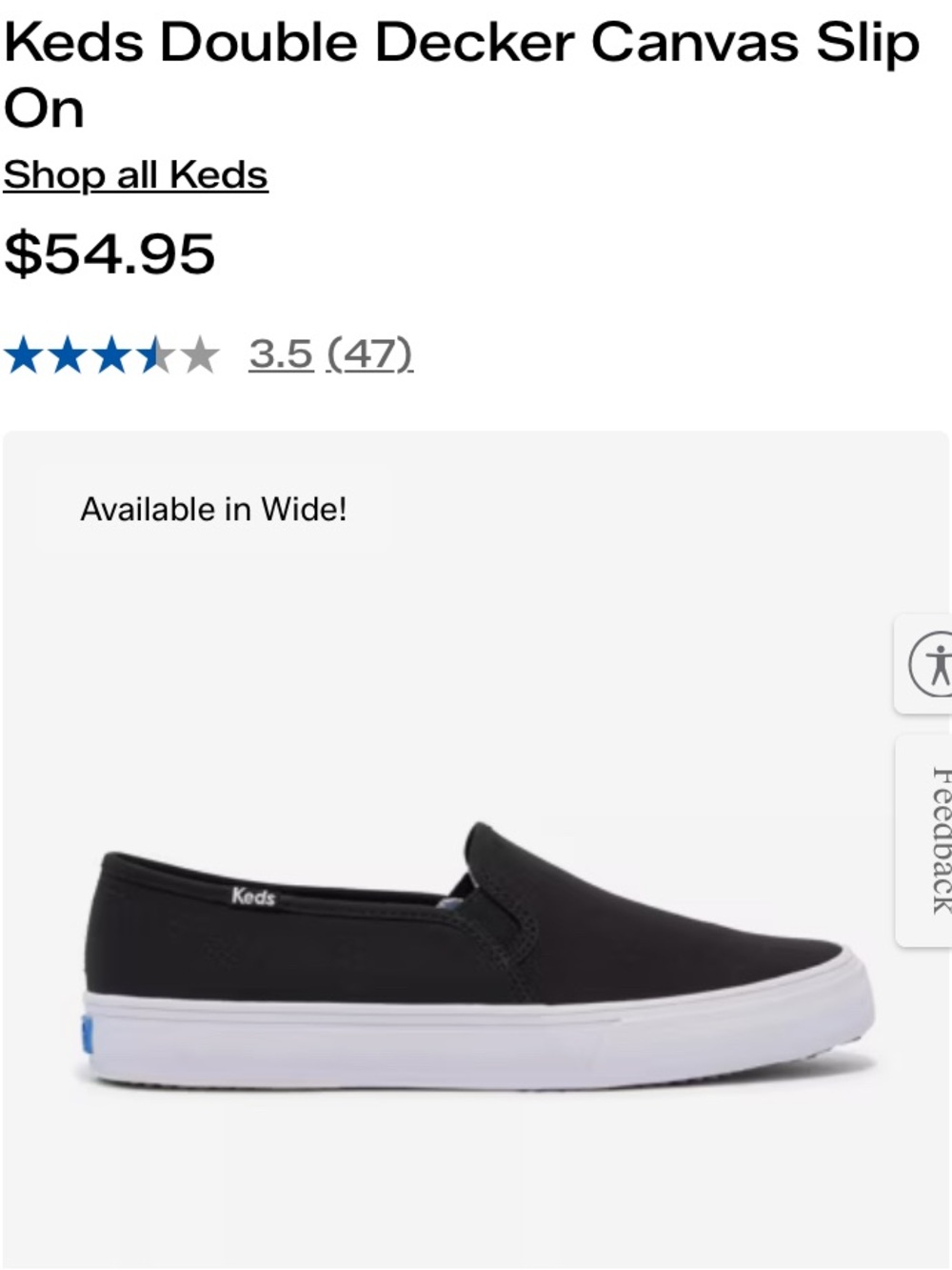 Keds Black SHINE DOUBLE DECKER Canvas  Slip-On Sneakers